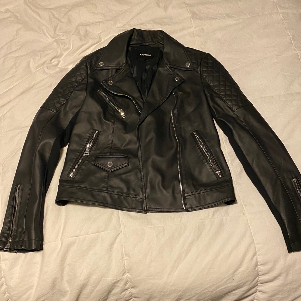Black leather jacket express